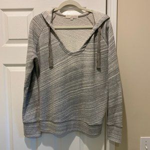 Loft hoodie, gray/white color, size Medium